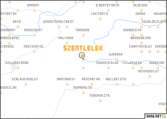 map of Szentlélek