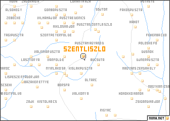 map of Szentliszló