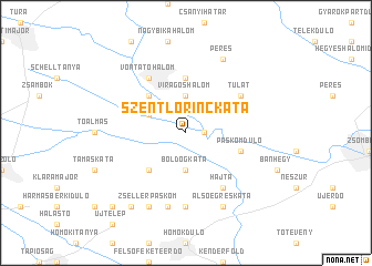 map of Szentlőrinckáta