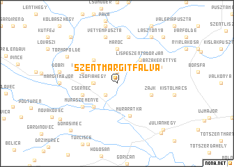 map of Szentmargitfalva