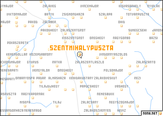 map of Szentmihálypuszta