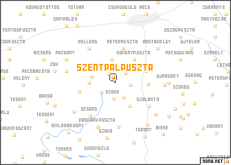 map of Szentpálpuszta