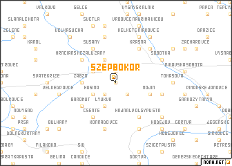 map of Szépbokor