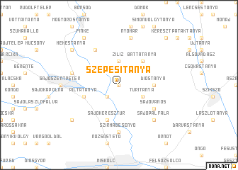 map of Szepesitanya