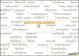 map of Szepietowo Janówka