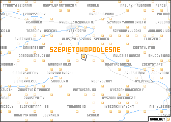 map of Szepietowo Podleśne