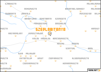 map of Széplábitanya