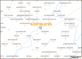 map of Széptölgyes