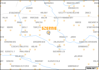 map of Szernie