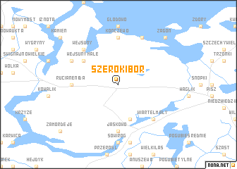 map of Szeroki Bór