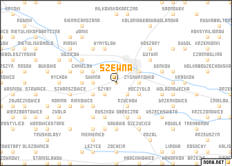 map of Szewna