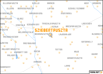 map of Sziebertpuszta