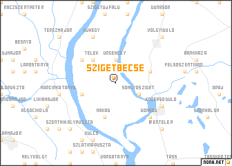 map of Szigetbecse