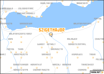 map of Szigetmajor