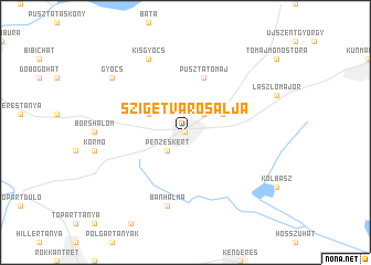 map of Szigetvárosalja