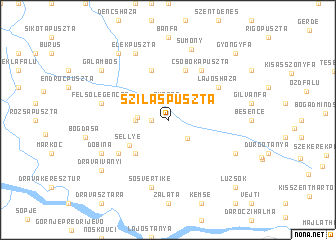 map of Szilaspuszta