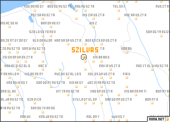 map of Szilvás