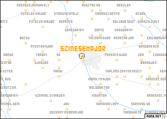 map of Szinesemajor