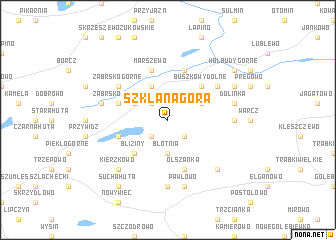 map of Szklana Góra