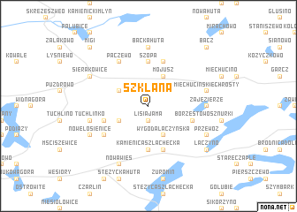 map of Szklana