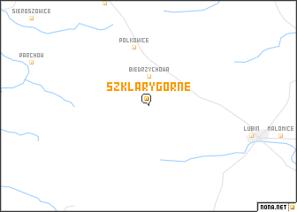 map of Szklary Górne