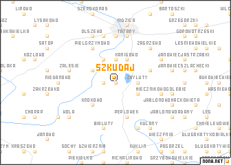 map of Szkudaj