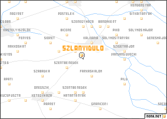 map of Szlányidůlő