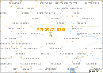 map of Szlasy Złotki