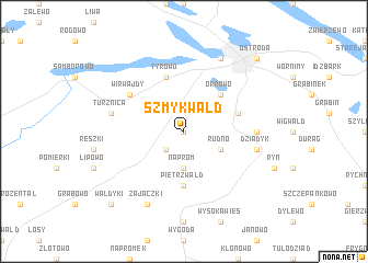 map of Szmykwałd