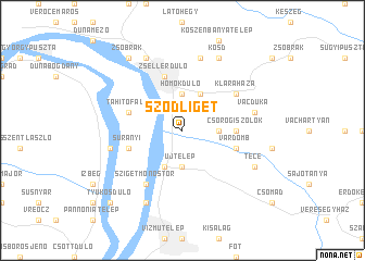 map of Sződliget
