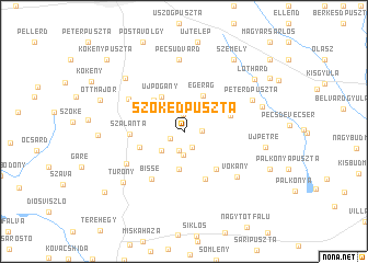 map of Szőkédpuszta