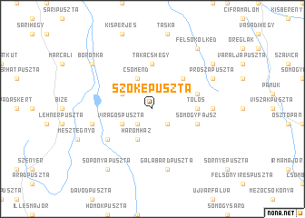 map of Szőkepuszta