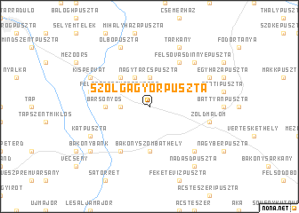 map of Szolgagyőrpuszta