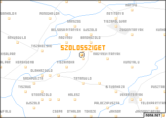 map of Szőlőssziget