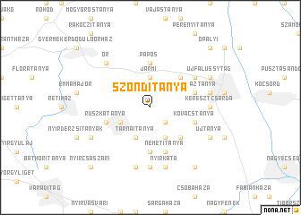 map of Szonditanya