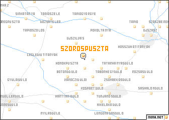 map of Szőröspuszta