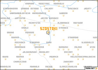 map of Szostaki