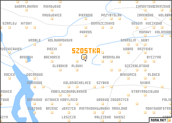 map of Szóstka