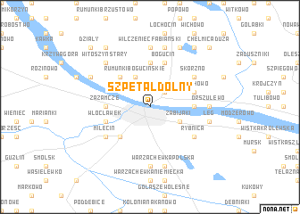 map of Szpetal Dolny