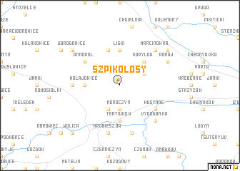 map of Szpikołosy