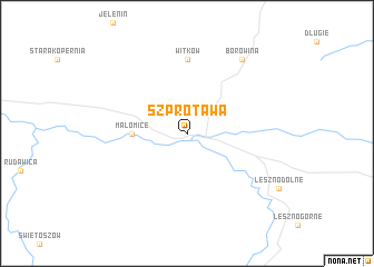 map of Szprotawa