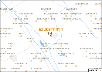 map of Szůcstanya