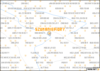 map of Szumanie Piory