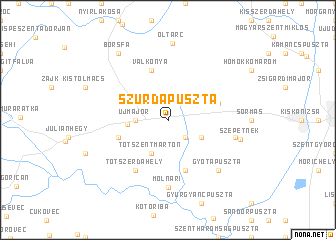 map of Szurdapuszta