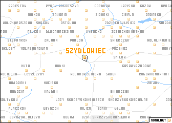 map of Szydłowiec