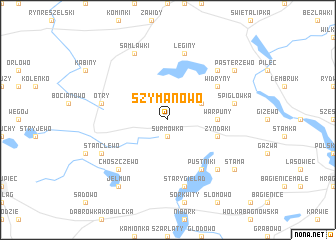 map of Szymanowo