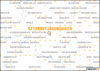 map of Szymbory Jakubowięta