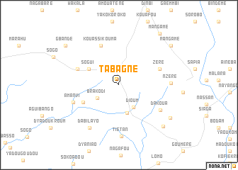 map of Tabagné