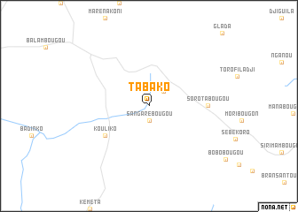 map of Tabako