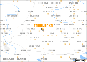 map of Tabalenka